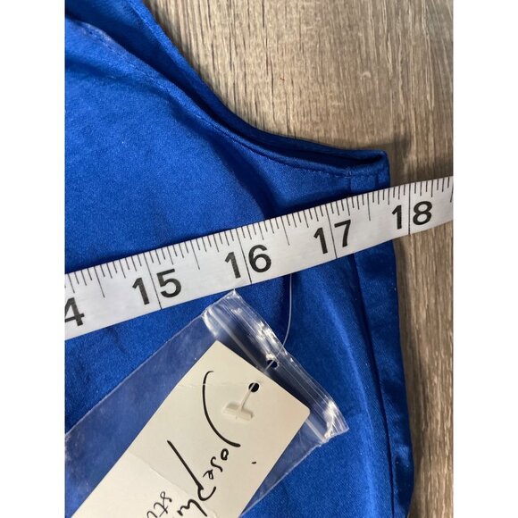 Josephine Studio NWT Blue Sleeveless Pleated Blouse Sz M - Picture 6 of 6